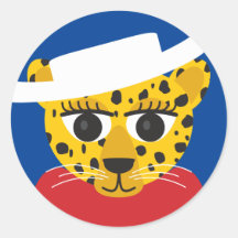 Colonne ronde classique de guépard de cowgirl du T