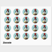 Sticker Rond Colonne ronde Cone cupcake (Feuille)