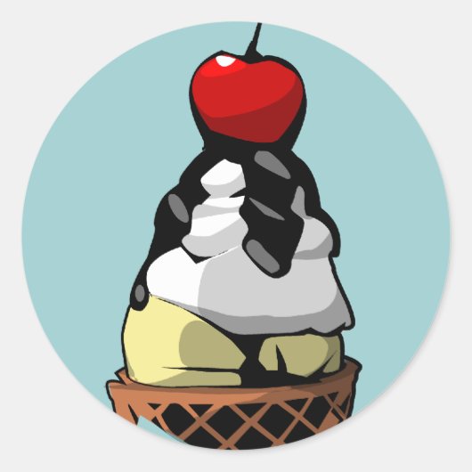 Sticker Rond Colonne ronde Cone cupcake (Devant)