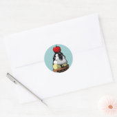 Sticker Rond Colonne ronde Cone cupcake (Enveloppe)