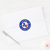 Sticker Rond Colonne Texas Lone Star (Enveloppe)