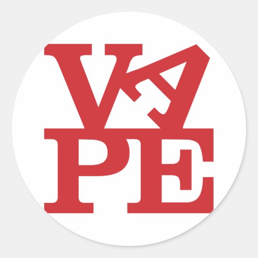 Sticker Rond Colonne Vape Lettres (Devant)