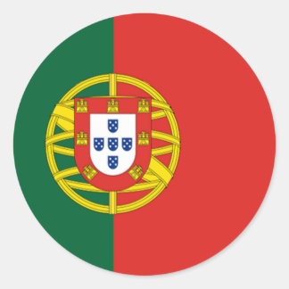 Sticker Rond Colonnes de drapeau arrondies portugaises