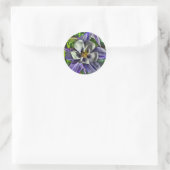 Sticker Rond Colonnes de fleurs de Columbine (Sac)