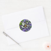 Sticker Rond Colonnes de fleurs de Columbine (Enveloppe)