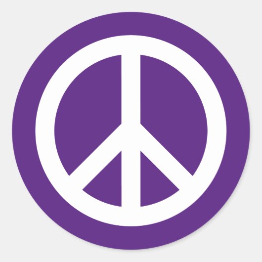 Sticker Rond Colonnes de panneaux de signalisation de paix rond (Devant)