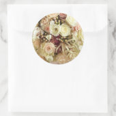 Sticker Rond Colonnes de scellés enveloppes de fleurs de mariag (Sac)