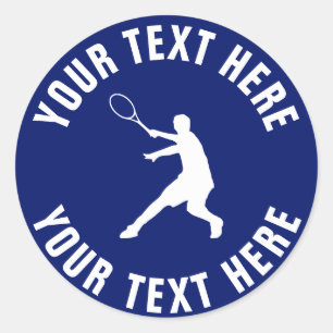 Sticker Rond Colonnes rondes pour joueur de tennis, coach ou fa