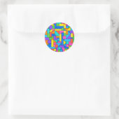 Sticker Rond Color Block Disorder (Sac)