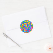Sticker Rond Color Block Disorder (Enveloppe)