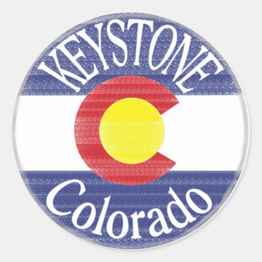 Sticker Rond Colorado de Keystone (Devant)