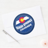 Sticker Rond Colorado drapeau Idaho Springs Colorado autocollan (Enveloppe)