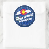 Sticker Rond Colorado drapeau Idaho Springs Colorado autocollan (Sac)