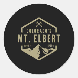Sticker Rond Colorado Mt. Elbert