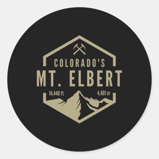 Sticker Rond Colorado Mt. Elbert  (Devant)