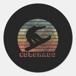 Sticker Rond Colorado Snowboard hiver
