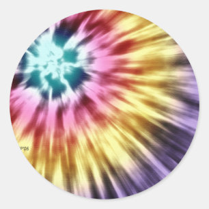 Sticker Rond Colorant Abstrait à tarte violette