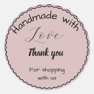 Sticker Rond Colorants d'affaires de couleur rose pâle