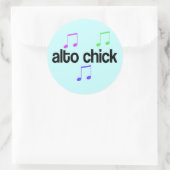 Sticker Rond Coloré Alto Chick (Sac)