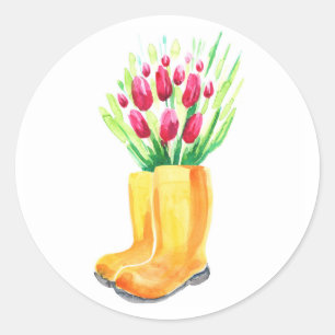 Sticker Rond Coloré floral customisé lumineux d'autocollant d