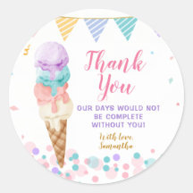 Coloré On Hurle Pour Crème Glacée Quatrième Annive