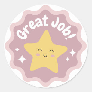 Sticker Rond Coloré Pastel Cute Excellent Travail Pour Les Enfa