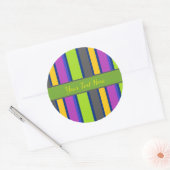 Sticker Rond Coloré rayé (Enveloppe)