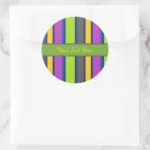 Sticker Rond Coloré rayé (Sac)
