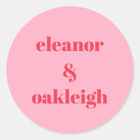 Coloré Rouge rose moderne Simple Mariage personnal