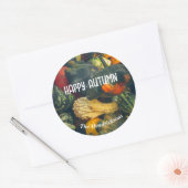 Sticker Rond Coloré squash d'automne et citrouille (Enveloppe)