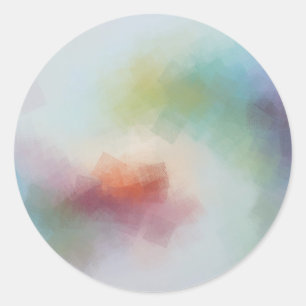 Sticker Rond Colorful Blank Modèle moderne Art Abstrait tendanc