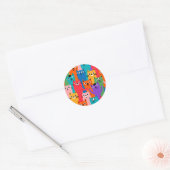Sticker Rond Colorful cats (Enveloppe)