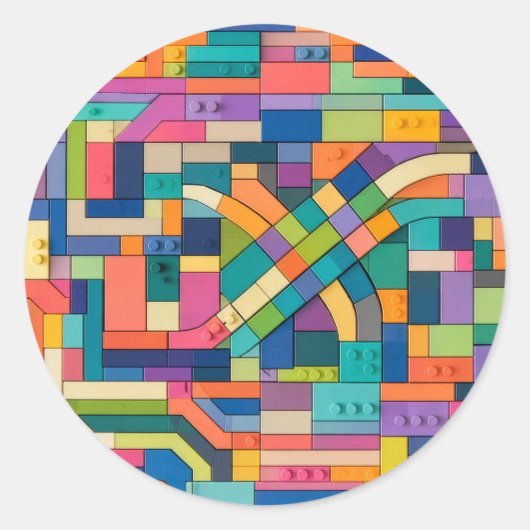 Sticker Rond Colorful Circuitry (Devant)