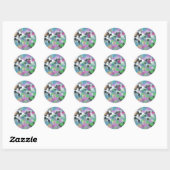 Sticker Rond Colorful Confeti (Feuille)