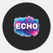 Sticker Rond Colorful Echo Look  (Devant)