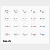 Sticker Rond Colorful Joe Biden 2024 Script Texte (Feuille)