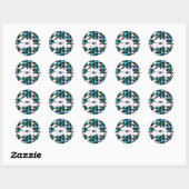 Sticker Rond Colorful Patterned Désolé, Fart bizarre drôle (Feuille)