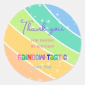 Sticker Rond Colorful Rainbow 1st Birthday  (Devant)