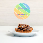 Sticker Rond Colorful Rainbow 1st Birthday 