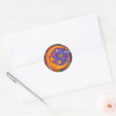 Sticker Rond Colorful, Sun, Moon and Stars Coaster (Enveloppe)