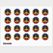 Sticker Rond Coloris Chakra (Feuille)