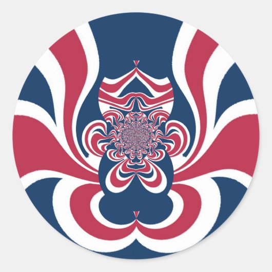 Sticker Rond Colors unis : Motif mondial coloré (Devant)