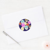 Sticker Rond Colourful patterned Easter Egg   (Enveloppe)