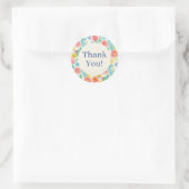 Sticker Rond Colourful Watercolor Pastel Floral (Sac)
