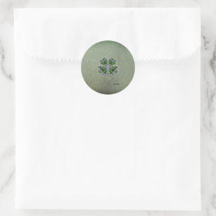 Sticker Rond Colover Trèfle Shamrock Jour de la Saint-Patrick C