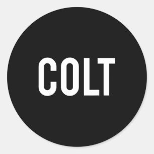 Sticker Rond Colt - T-shirt cadeau pour fan de nom drôle nouvea