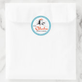 Sticker Rond Columbus Hotel Miami Floride (Sac)