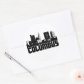 Sticker Rond Columbus Skyline (Enveloppe)