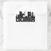 Sticker Rond Columbus Skyline (Sac)