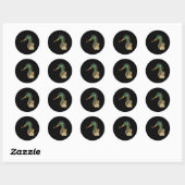 Sticker Rond Colvert fumant une cigarette mème canard colvert d (Feuille)
